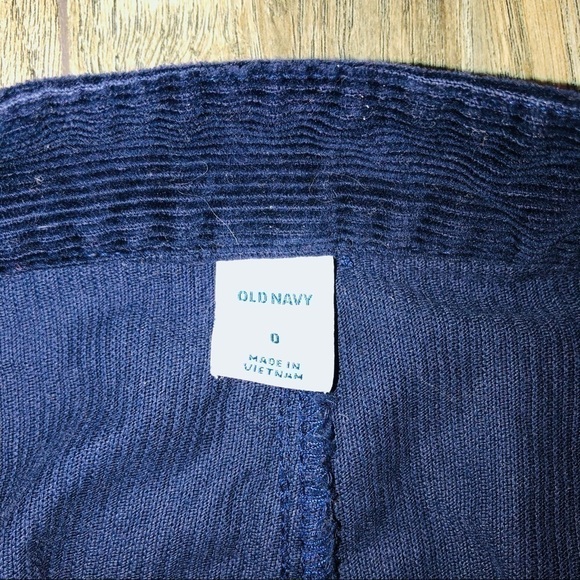Old Navy Navy Blue Full Button Down Corduroy Mini Skirt Size 0 - Picture 2 of 6
